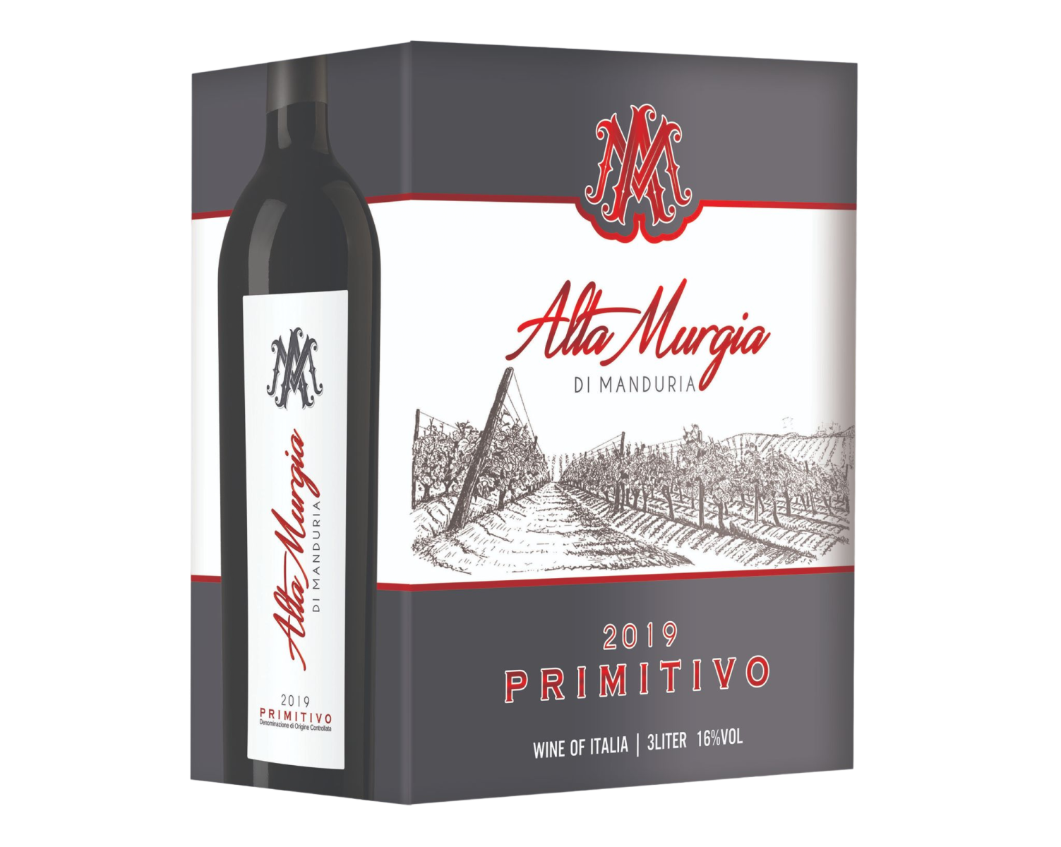 Vang bịch Alta Murgia Primitivo 3 lít