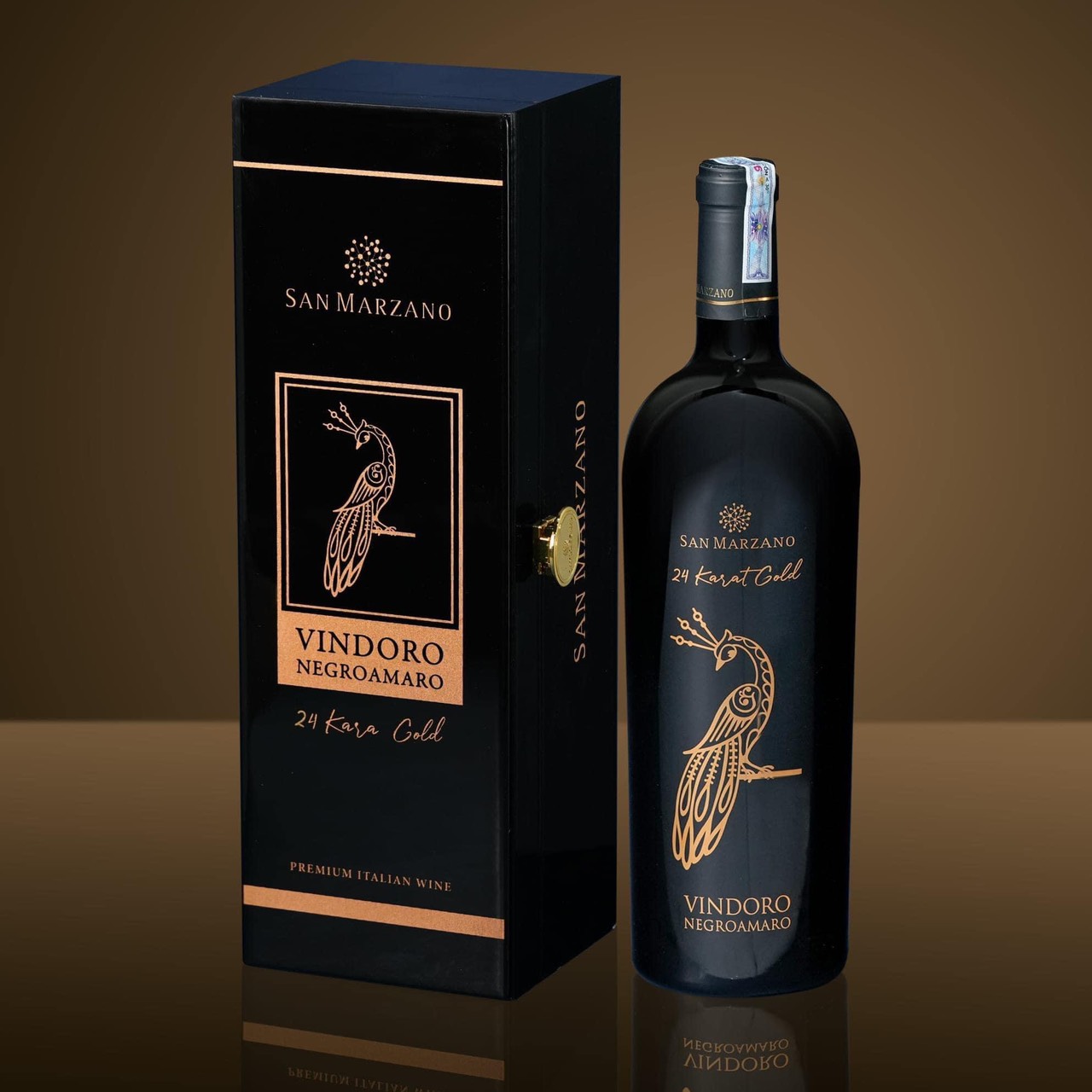 Rượu Vang Ý Con Công Vindoro 24 Karat Gold